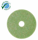 3M 20 in Non-Woven Polyester Fiber Round Preburnishing Pad, 175 to 600 rpm, Green/Amber, 5 PK - 5000