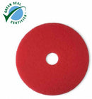 3M 19 in Non-Woven Polyester Fiber Round Buffing and Cleaning Pad, 175 to 600 rpm, Red, 5 PK - 5100