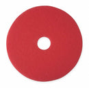 3M 20 in Non-Woven Polyester Fiber Round Buffing and Cleaning Pad, 175 to 600 rpm, Red, 5 PK - 5100