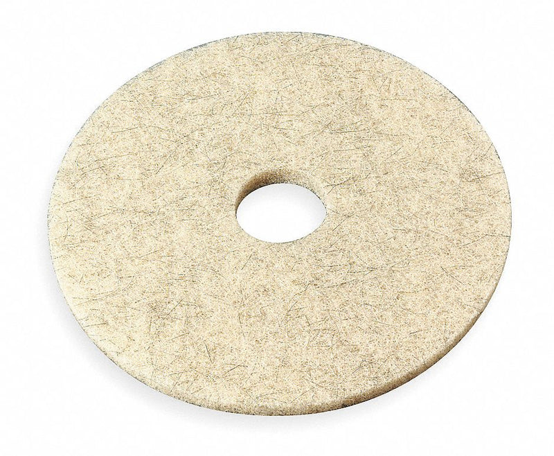 3M 20 in Non-Woven Natural/Polyester Fiber Round Burnishing Pad, 1500 to 3000 rpm, Tan, 5 PK - 3500