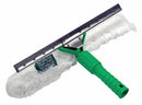 Unger 18 inW Straight Rubber Window Squeegee and Washer Without Handle, Black/Green/White - VP450