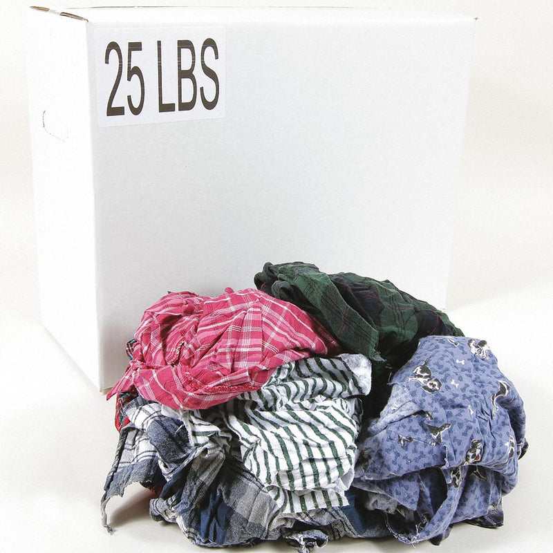 Top Brand Cloth Rag, Assorted, Assorted, Varies, 25 lb - G303025PC