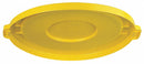 Rubbermaid BRUTE Series, Trash Can Top, Round, Flat, 44 gal, Yellow - FG264560YEL