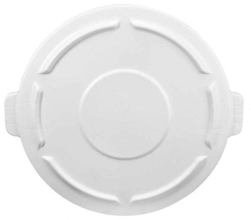 Rubbermaid BRUTE Series, Trash Can Top, Round, Flat, 44 gal, White - FG264560WHT