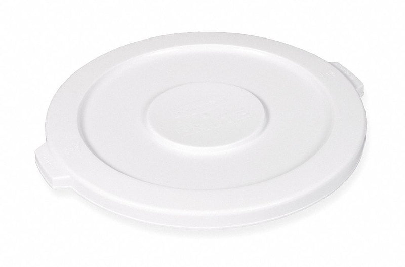 Rubbermaid BRUTE Series, Trash Can Top, Round, Flat, 44 gal, White - FG264560WHT