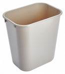 Rubbermaid 3 gal Rectangular Wastebasket, Plastic, Beige - FG295500BEIG