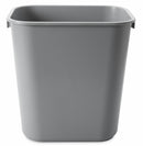 Rubbermaid 3 gal Rectangular Wastebasket, Plastic, Gray - FG295500GRAY