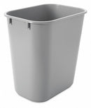 Rubbermaid 3 gal Rectangular Wastebasket, Plastic, Gray - FG295500GRAY