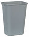 Rubbermaid 10 gal Rectangular Wastebasket, Plastic, Gray - FG295700GRAY