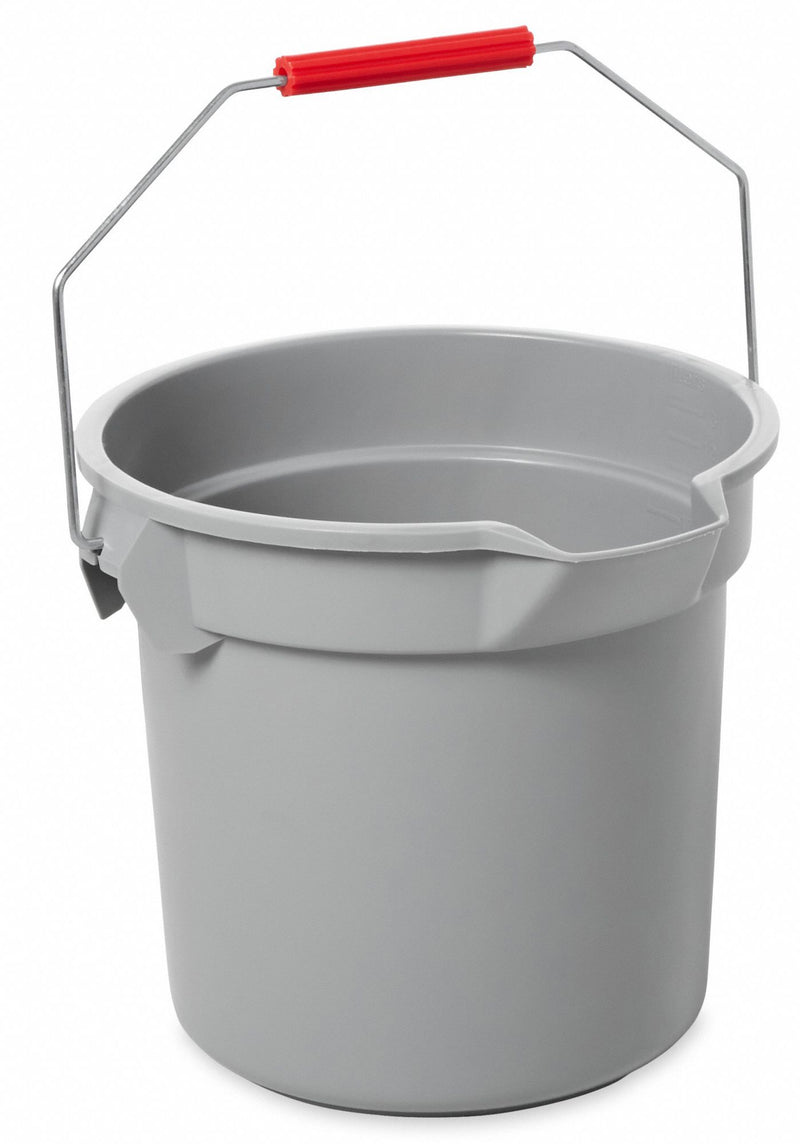 Rubbermaid Bucket, 3-1/2 gal., Gray - FG261400GRAY