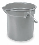 Rubbermaid Bucket, 2-1/2 gal., Gray - FG296300GRAY