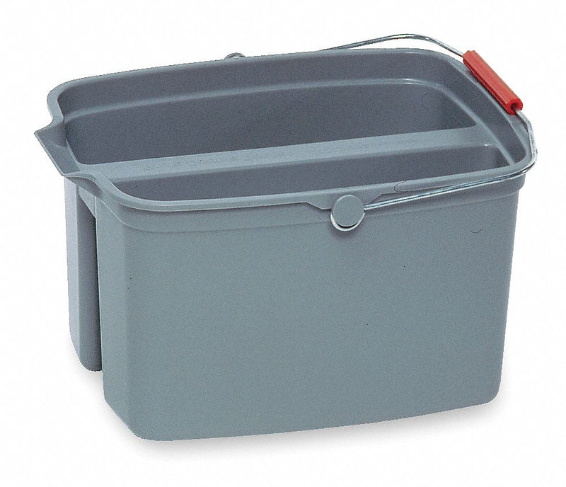 Rubbermaid Split Bucket, 4-1/4 gal., Gray - FG261700GRAY