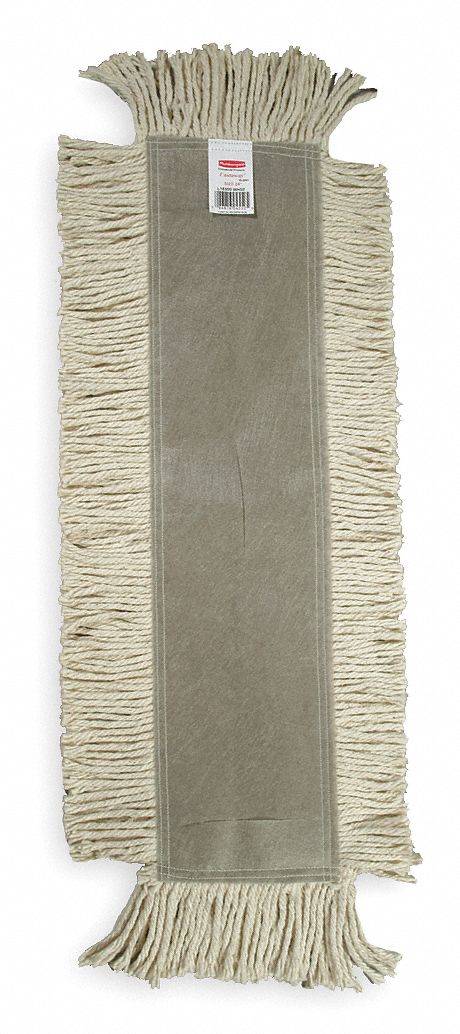 Rubbermaid Cotton, Synthetic Dust Mop, Length 24", Width 5", 1 EA - FGL15300WH00