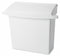 Rubbermaid Sanitary Napkin Receptacle, Wall-Mounted, 12 1/2 in Height, Plastic, White - FG614000WHT
