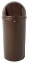 Rubbermaid 15 gal Round Trash Can, Plastic, Brown - FG816088BRN