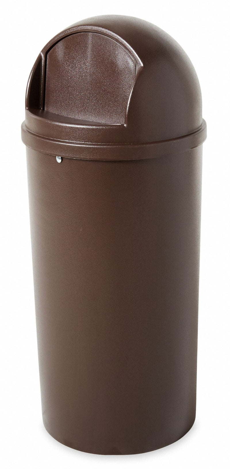 Rubbermaid 15 gal Round Trash Can, Plastic, Brown - FG816088BRN