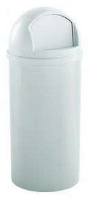 Rubbermaid 15 gal Round Trash Can, Plastic, White - FG816088OWHT