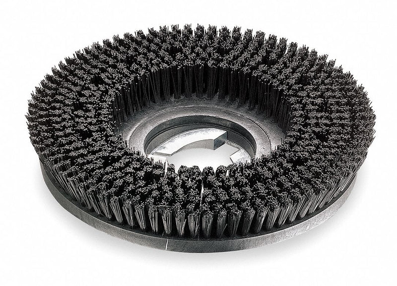Tough Guy 15 in Round Cleaning, Scrubbing Rotary Brush for 17" Machine Size, Black - 1MEJ2