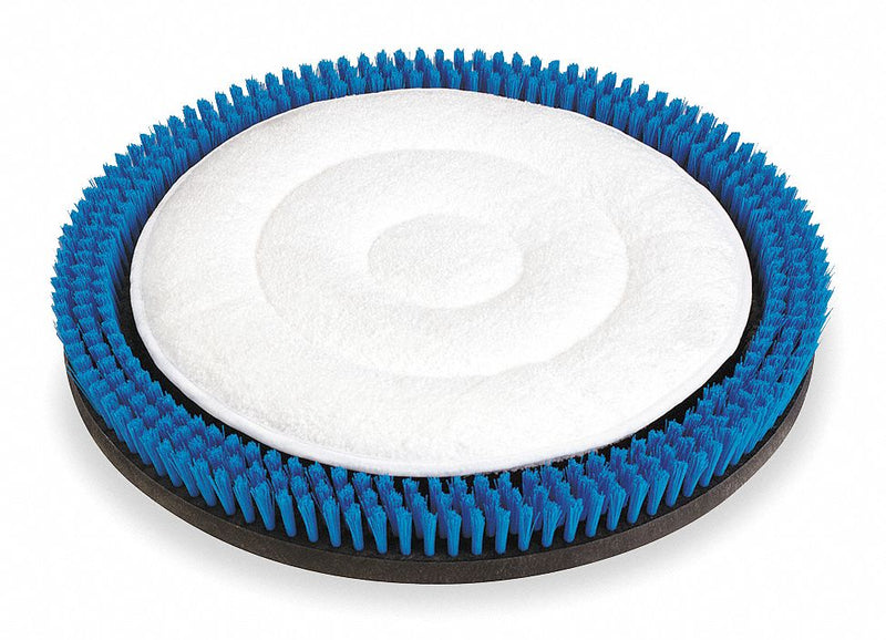 Tough Guy 19 in Round Carpet Cleaning Rotary Brush for 19 in, 20 in Machine Size, Blue - 1MEJ8
