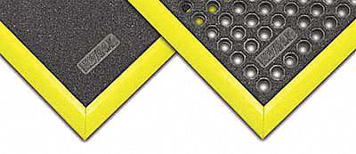 Notrax Mat Ramp, Nitrile Rubber, Yellow, 1 EA - 551M0005YL