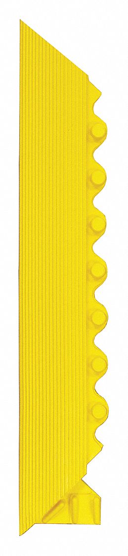 Notrax Mat Ramp, Nitrile Rubber, Yellow, 1 EA - 551M0003YL