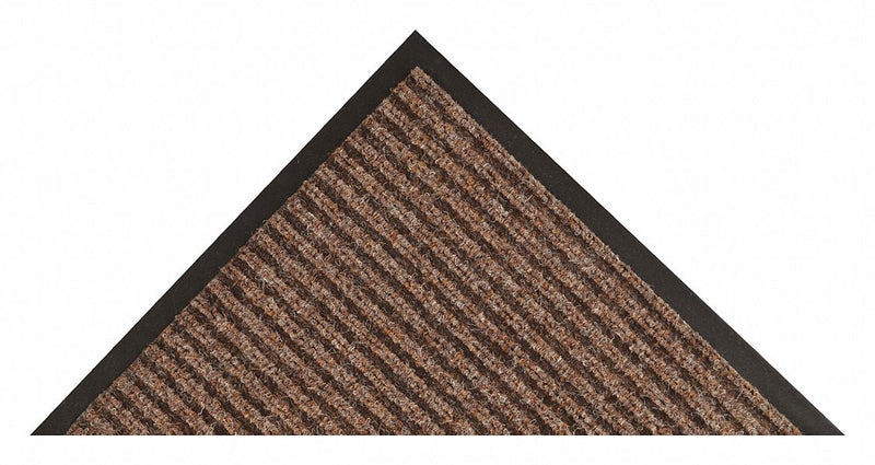 Notrax Indoor Entrance Mat, 10 ft L, 4 ft W, 3/8 in Thick, Rectangle, Brown - 117S0410BR