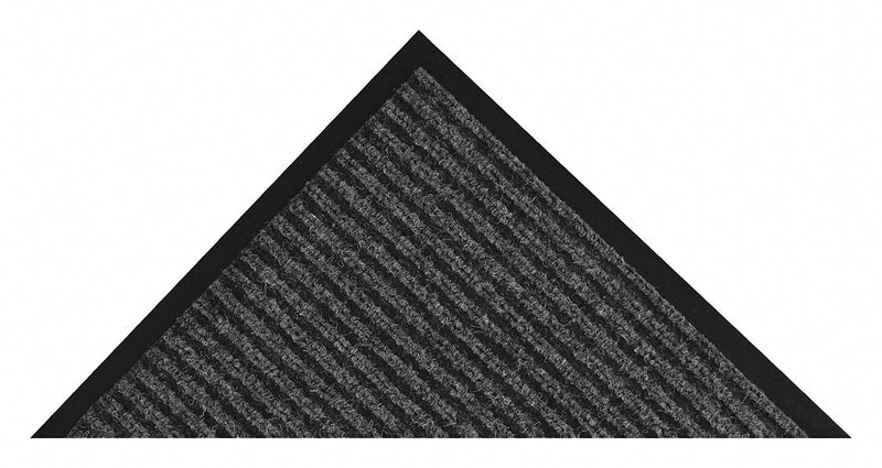Notrax Indoor Entrance Mat, 10 ft L, 4 ft W, 3/8 in Thick, Rectangle, Charcoal - 117S0410CH