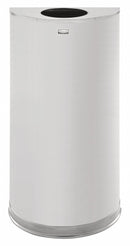 Rubbermaid 12 gal Half-Round Fire-Resistant Trash Can, Metal, Silver - FGSO12SSSPL