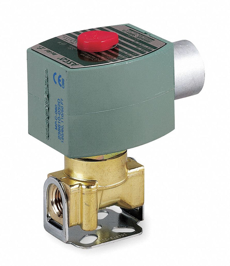 Redhat 120V AC Stainless Steel Solenoid Valve, Normally Open, 1/2" Pipe Size - 8210G030