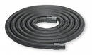Dayton Crush-Resistant Vacuum Hose, 1 1/2 in Hose Dia., 25 ft Hose Length, Plastic, Black - 3UP59