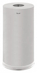 Rubbermaid 15 gal Round Trash Can, Metal, Silver - FGCC16SSSGL