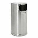 Rubbermaid 12 gal Round Trash Can, Metal, Silver - FGSO16SSSGL