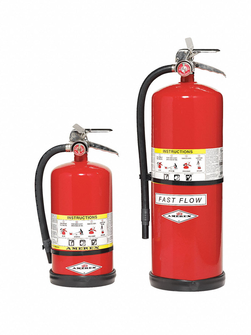 Amerex Fire Extinguisher, Dry Chemical, Monoammonium Phosphate, 13.2 lb, 2A:40B:C UL Rating - 594