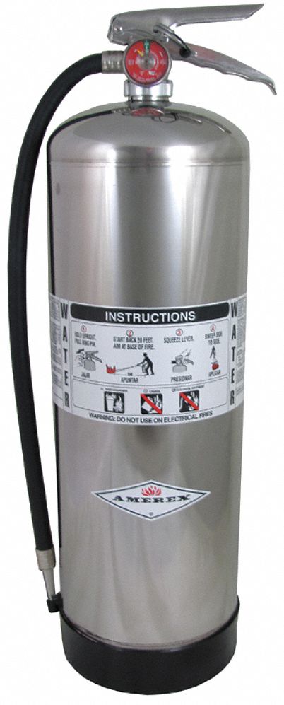 Amerex Fire Extinguisher, Water, Water, 2.5 gal, 2A UL Rating - 240