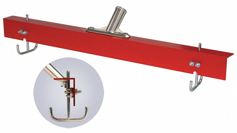 Tough Guy 36 inW Straight Aluminum Floor Squeegee Without Handle, Red - 3ZHP1