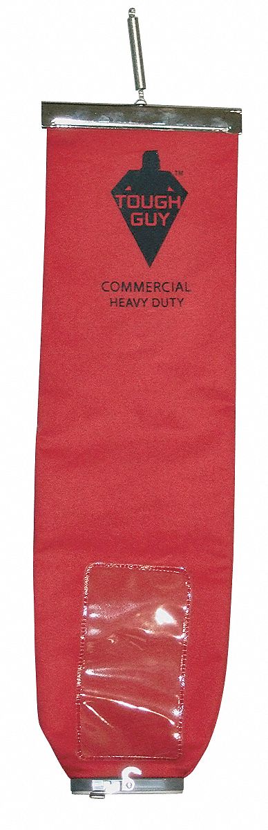 Tough Guy Vacuum Bag, Cloth, 2-Ply, Standard Bag Filtration Type, For Vacuum Type Upright Vacuum - 3ZJL4