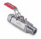 Ham-Let Ball Valve, 316 Stainless Steel, Inline, 1-Piece, Pipe Size 1/4 in - H-795-SS-NL-1/4 x 1/4-T-LD