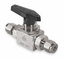 Ham-Let Ball Valve, 316 Stainless Steel, Inline, 1-Piece, Pipe Size 3/8 in, Tube Size 3/8 in - H-6800-SS-L-3/8-ICSS