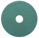 Tough Guy 21 in Non-Woven Nylon/Polyester Fiber Round Burnishing Pad, 1500 to 3000 rpm, Aqua, 5 PK - 402V81