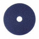 Tough Guy 11 in Non-Woven Nylon/Polyester Fiber Round Cleaning Pad, 175 to 600 rpm, Blue, 5 PK - 402W05