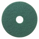 Tough Guy 23 in Non-Woven Nylon/Polyester Fiber Round Scrubbing Pad, 175 to 600 rpm, Green, 5 PK - 402W31