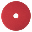 Tough Guy 13 in Non-Woven Polyester Fiber Round Buffing Pad, 175 to 600 rpm, Red, 5 PK - 402W36