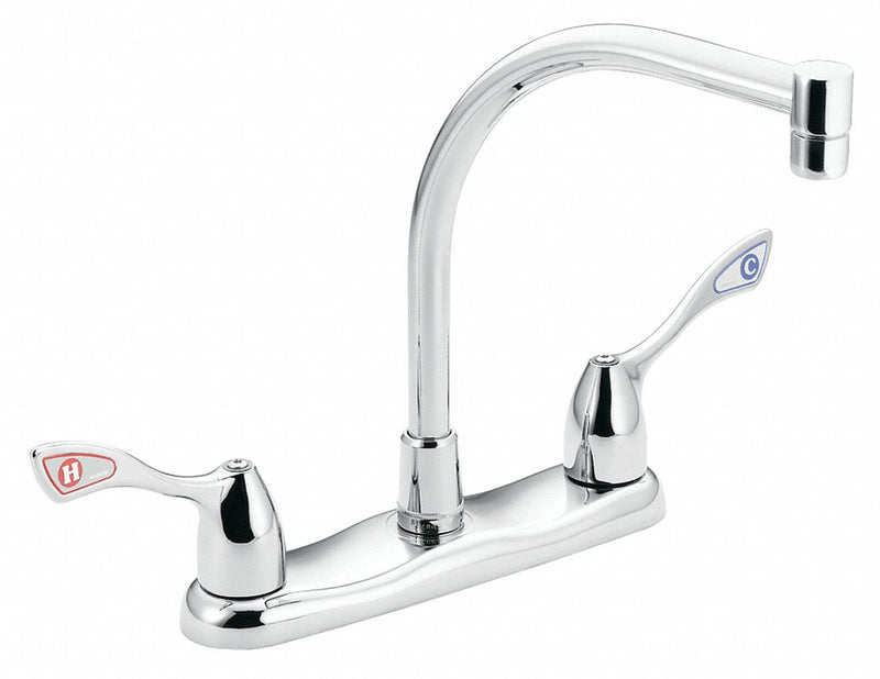 Moen Chrome, Straight, Kitchen Sink Faucet, Manual Faucet Activation, 1.50 gpm - 8799