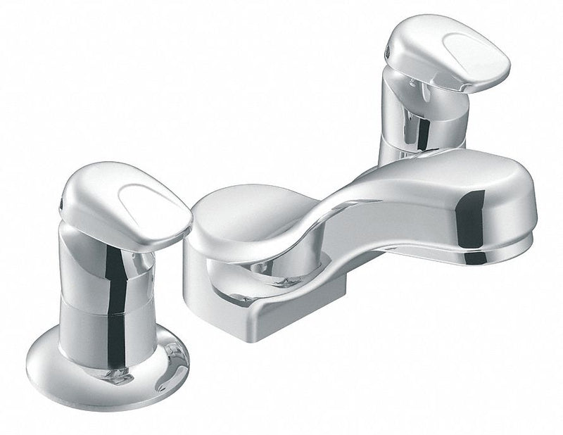 Moen Chrome, Low Arc, Bathroom Sink Faucet, Manual Faucet Activation, 0.50 gpm - 8889