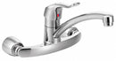 Moen Chrome, Low Arc, Kitchen Sink Faucet, Manual Faucet Activation, 1.50 gpm - 8713