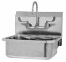 Sani-Lav Stainless Steel Hand Sink, With Faucet, Wall Mounting Type, Stainless - 505FL