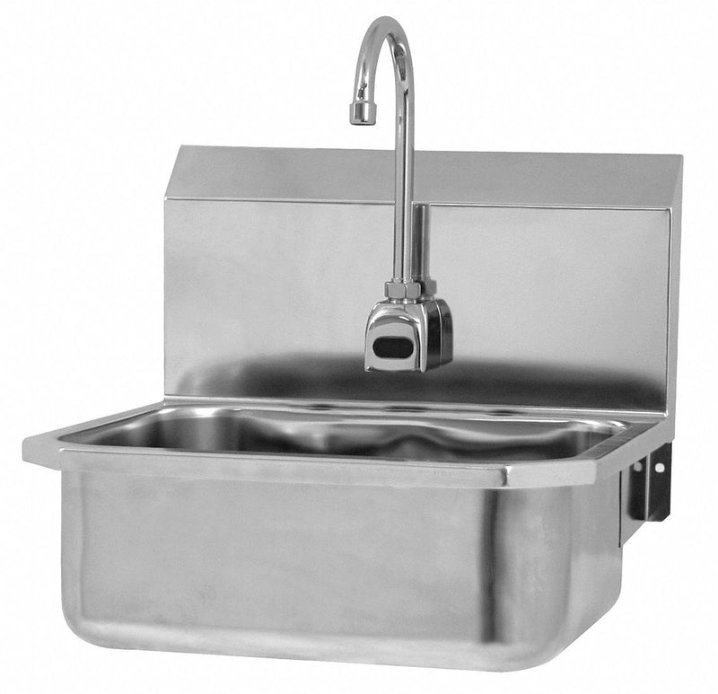 Sani-Lav Stainless Steel Hand Sink, With Faucet, Wall Mounting Type, Stainless - ES2-505L