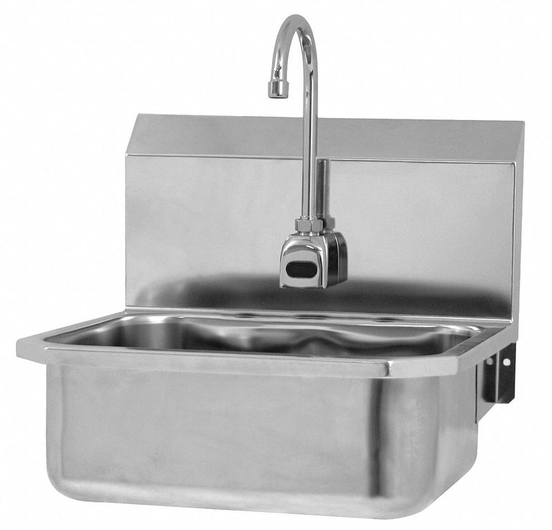 Sani-Lav Stainless Steel Hand Sink, With Faucet, Wall Mounting Type, Stainless - ESB2-505L