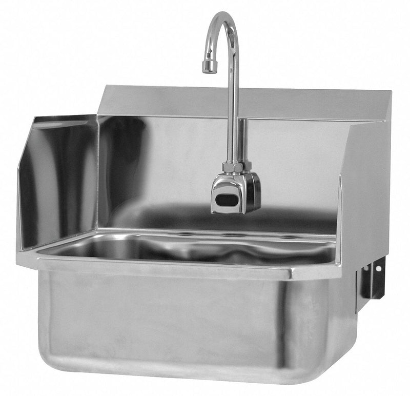 Sani-Lav Stainless Steel Hand Sink, With Faucet, Wall Mounting Type, Stainless - ES2-507L