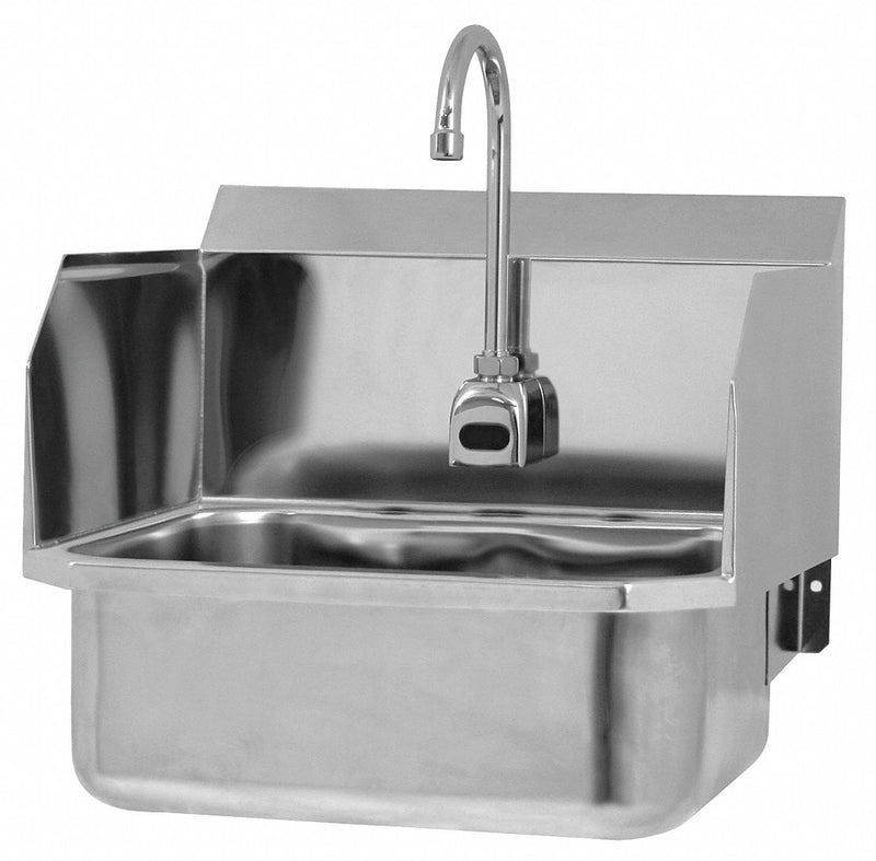 Sani-Lav Stainless Steel Hand Sink, With Faucet, Wall Mounting Type, Stainless - ESB2-507L
